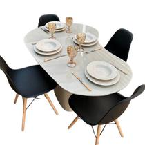 Mesa de Jantar Cone Orgânica Lui 120x80cm Offwhite