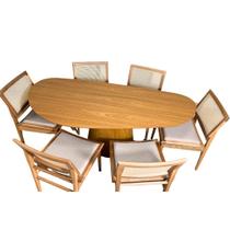 Mesa de Jantar Cone Organica Thamy 235x122cm Madeira Freijó Mesa de Jantar Cone Organica Thamy 235x122cm Madeira Freijó