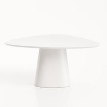 Mesa de Jantar Cone Orgânica Tríon Redonda 100x103 cm Laca Branca Mesa de Jantar Cone Orgânica Tríon Redonda 100x103 cm Laca Branca