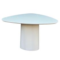 Mesa de Jantar Cone Orgânica Tríon Redonda 100x103 cm Laca Off White Mesa de Jantar Cone Orgânica Tríon Redonda 100x103 cm Laca Off White