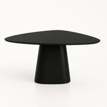 Mesa de Jantar Cone Orgânica Tríon Redonda 100x103 cm Laca Preta Mesa de Jantar Cone Orgânica Tríon Redonda 100x103 cm Laca Preta