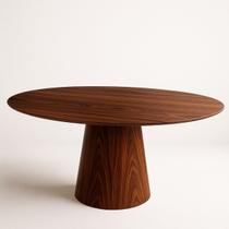 Mesa de Jantar Cone Oval 137x90 cm Madeira Pau Ferro