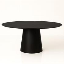 Mesa de Jantar Cone Oval 160x90 cm Base Madeira Ébano