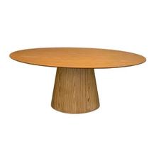 Mesa de Jantar Cone Oval 160x90 cm Tampo Freijó Base Madeira Freijó