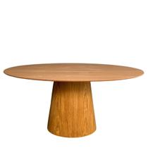 Mesa de Jantar Cone Oval 180x100 cm Tampo e Base Madeira Freijó