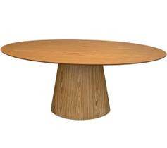Mesa de Jantar Cone Oval 180x100 cm Tampo Madeira Freijó Base Madeira Freijó Mesa de Jantar Cone Oval 180x100 cm Tampo Madeira Freijó Base Madeira Freijó