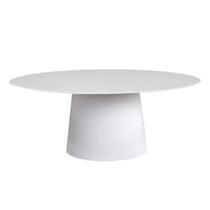 Mesa de Jantar Cone Oval 180x100cm Laqueada Branco Mesa de Jantar Cone Oval 180x100cm Laqueada Branco