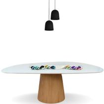 Mesa De Jantar Cone Oval Orgânica 120x80cm