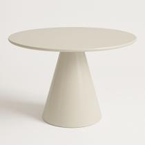 Mesa de Jantar Cone Redonda 100 cm Laca off white
