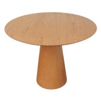 Mesa de Jantar Cone Redonda 120 cm Base Madeira Freijó Tampo Freijó Mesa de Jantar Cone Redonda 120 cm Base Madeira Freijó Tampo Freijó