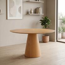 Mesa de Jantar Cone Redonda Laminado em Madeira 120cm Cairo Yescasa Marrom/Castanho Mel Mesa de Jantar Cone Redonda Laminado em Madeira 120cm Cairo Yescasa Marrom/Castanho Mel