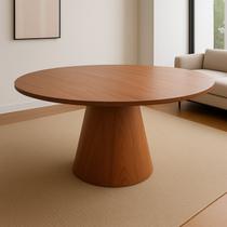 Mesa de Jantar Cone Redonda Laminado em Madeira 120cm Cairo Yescasa