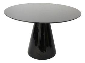 Mesa De jantar Cone Redonda Preta Com vidro Mesa De jantar Cone Redonda Preta Com vidro