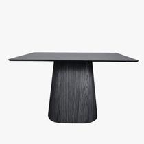 Mesa de Jantar Cone Retangular 198x122 cm Tampo Ébano Base Ébano