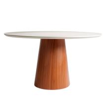 Mesa De Jantar Cone Tampo MDF 90x90 Base em MDF Cinamomo COR:OFF WHITE Mesa De Jantar Cone Tampo MDF 90x90 Base em MDF Cinamomo COR:OFF WHITE