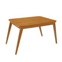 Mesa de Jantar Copper 120cm Madeira Tampo Canto Copo Moderna Mobília Mesa de Jantar Copper 120cm Madeira Tampo Canto Copo Moderna Mobília