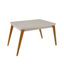 Mesa de Jantar Copper 120cm Madeira Tampo com Vidro Canto Copo Moderna Mobília Mesa de Jantar Copper 120cm Madeira Tampo com Vidro Canto Copo Moderna Mobília