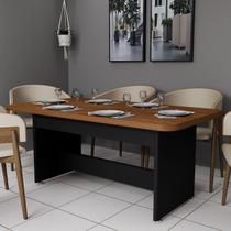 Mesa De Jantar Cozinha Retangular 6 Lugares Tampo MDF Nature Mesa De Jantar Cozinha Retangular 6 Lugares Tampo MDF Nature