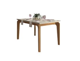 Mesa de jantar dalia europeu trufa creme 140 cm