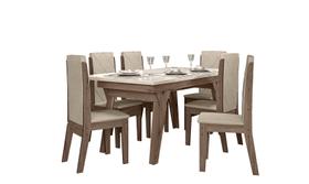 Mesa de Jantar Dandara 1,56 com 6 Cadeiras Celta Moveis