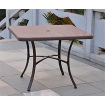 Mesa de jantar de pátio International Caravan Square Wicker Resin Mesa de jantar de pátio International Caravan Square Wicker Resin