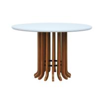 Mesa De Jantar Denver Amêndoa Tampo ø120 Mdf Com Vidro Tampo ø120 Mdf Branco-vidro Branco Mesa De Jantar Denver Amêndoa Tampo ø120 Mdf Com Vidro Tampo ø120 Mdf Branco-vidro Branco