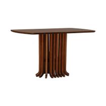 Mesa De Jantar Denver Tampo Retangular 136x80cm Amêndoa Mesa De Jantar Denver Tampo Retangular 136x80cm Amêndoa