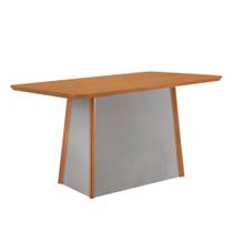 Mesa de Jantar Diane 120cm Tampo MDF Canto Copo Moderna MobÃlia
