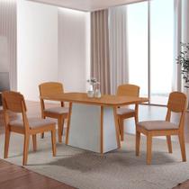 Mesa De Jantar Diane 120cm Tampo Mdf Lam 4 Cadeiras Copper Moderna Linho Capuccino Naturale Off White Mesa De Jantar Diane 120cm Tampo Mdf Lam 4 Cadeiras Copper Moderna Linho Capuccino Naturale Off White