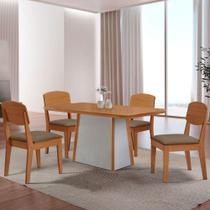 Mesa De Jantar Diane 120cm Tampo Mdf Lam 4 Cadeiras Copper Moderna Veludo Capuccino Naturale Off White Mesa De Jantar Diane 120cm Tampo Mdf Lam 4 Cadeiras Copper Moderna Veludo Capuccino Naturale Off White