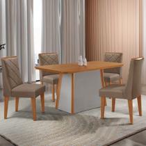 Mesa De Jantar Diane 120cm Tampo Mdf Lam 4 Cadeiras Isadora Moderna Veludo Capuccino Naturale Off White Mesa De Jantar Diane 120cm Tampo Mdf Lam 4 Cadeiras Isadora Moderna Veludo Capuccino Naturale Off White