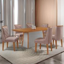 Mesa De Jantar Diane 180cm Tampo Mdf Lam 6 Cadeiras Isadora Moderna Linho Capuccino Naturale Off White Mesa De Jantar Diane 180cm Tampo Mdf Lam 6 Cadeiras Isadora Moderna Linho Capuccino Naturale Off White