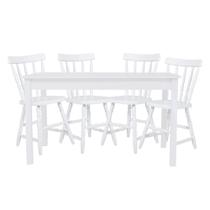 Mesa de Jantar Ditália com 4 Cadeiras JA-225 Cozy Mesa de Jantar Ditália com 4 Cadeiras JA-225 Cozy