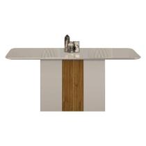 Mesa De Jantar Doha 160x80 Off White Freijó Decor Off - Leifer Móveis Mesa De Jantar Doha 160x80 Off White Freijó Decor Off - Leifer Móveis