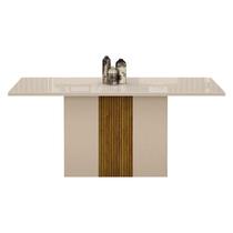 Mesa de Jantar Doha 160x80 Reto Off White Freijó Decor Off Leifer Móveis Mesa de Jantar Doha 160x80 Reto Off White Freijó Decor Off Leifer Móveis