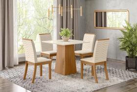 Mesa de Jantar Dora 90 4 Cad. Isa Linho - Henn