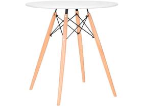 Mesa De Jantar Eames Tampo Redondo Branco 110cm