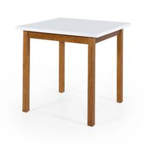 Mesa De Jantar Elisa Quadrada Moderna 80x80cm Branco