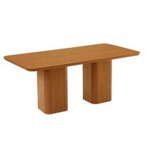 Mesa De Jantar Eloise 180cm Tampo Mdf Canto Copo Moderna Mob Naturalle