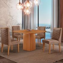 Mesa De Jantar Eloise 90cm Tampo Mdf 4 Cadeiras Moderna Tork/naturale Mesa De Jantar Eloise 90cm Tampo Mdf 4 Cadeiras Moderna Tork/naturale