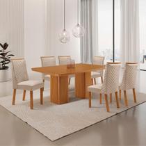 Mesa de Jantar Eloise Yasmin 6 Lugares Retangular MDF 180CM Moderna Mesa de Jantar Eloise Yasmin 6 Lugares Retangular MDF 180CM Moderna