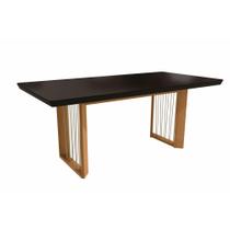 Mesa de Jantar em Madeira Maciça Eva Kappesberg Preto Fosco 200cm Mesa de Jantar em Madeira Maciça Eva Kappesberg Preto Fosco 200cm