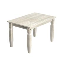 Mesa De Jantar Em Madeira Pátina Branca 120x80 Cm Elliottiis Mesa De Jantar Em Madeira Pátina Branca 120x80 Cm Elliottiis