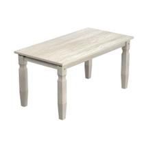 Mesa De Jantar Em Madeira Pátina Branca 152x92 Cm Elliottiis