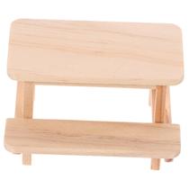 Mesa de jantar em miniatura Dollhouse ERINGOGO Wood 8,00x8,00x5,00cm