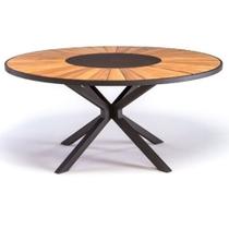 Mesa de Jantar em Pétalas de Madeira com Centro Giratório em Alumínio - Tamanhos 1,30m, 1,50m e 1,80m Mesa de Jantar em Pétalas de Madeira com Centro Giratório em Alumínio - Tamanhos 1,30m, 1,50m e 1,80m