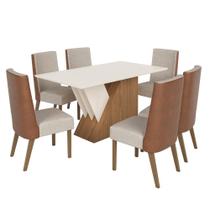 Mesa de Jantar Epic Tampo de MDF com 6 Cadeiras Anne - Móveis Henn