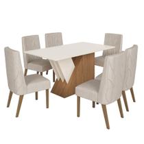 Mesa de Jantar Epic Tampo de MDF com 6 Cadeiras Eloá - Móveis Henn