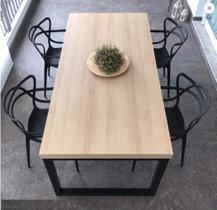 Mesa De Jantar Estilo Industrial 140 X 80 C/ 4 Cadeiras Allegra Fratini Mesa De Jantar Estilo Industrial 140 X 80 C/ 4 Cadeiras Allegra Fratini