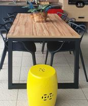 Mesa De Jantar Estilo Industrial 160 X 90 C/ 4 Cadeiras Allegra Fratini